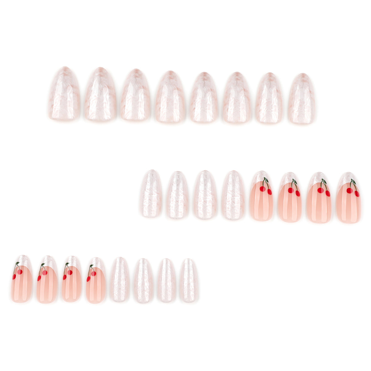 Kunstvolle Nagelverlängerungen mit fruchtigem Design Brehn