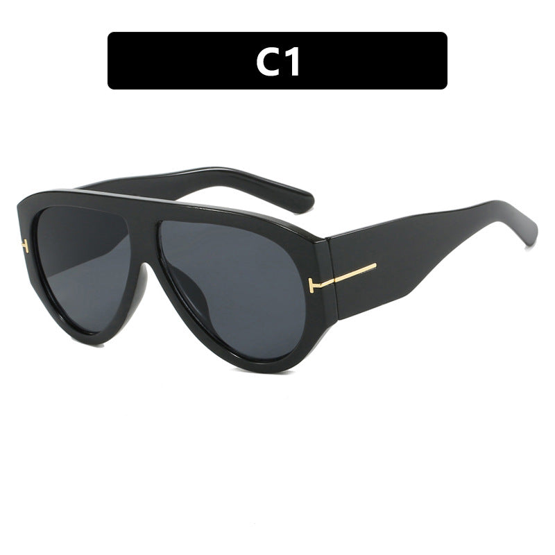 Damen Geometrische Sonnenbrille mit modernem Rahmen und polarisierten Gläsern Brehn