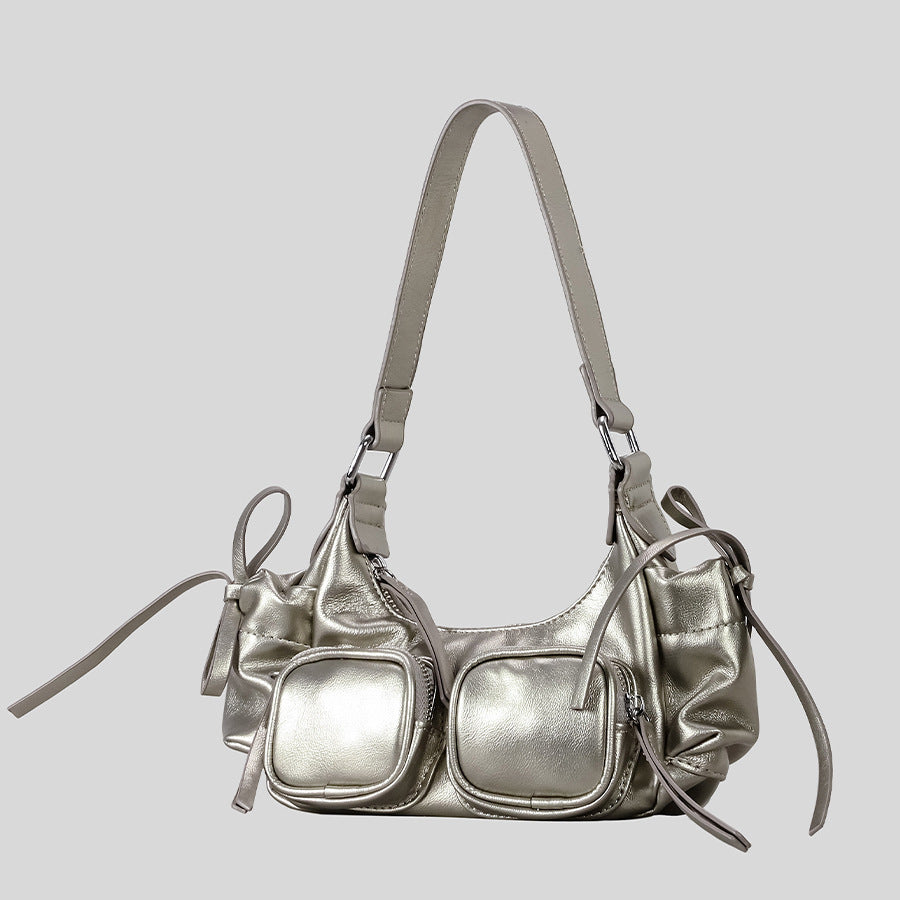 Mehrfach-Taschen Leder Handtasche