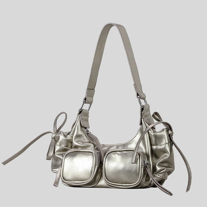 Mehrfach-Taschen Leder Handtasche