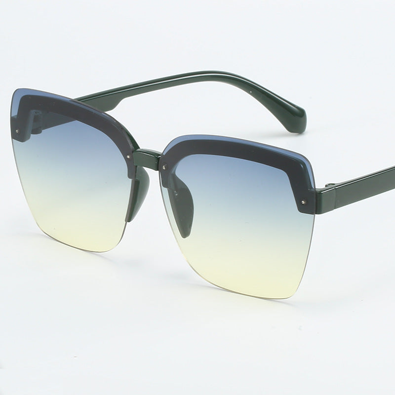 Damen modische Shield-Sonnenbrille mit modernem, eckigem Design Brehn