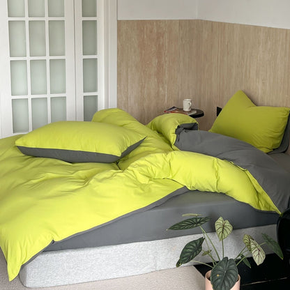 Umkehrbare Baumwollreiche Bettwäsche mit tiefen Taschen Spannbettlaken und Kissenbezügen