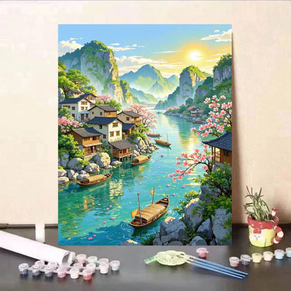 Scenic Landscape DIY Malen nach Zahlen Kunstset Brehn