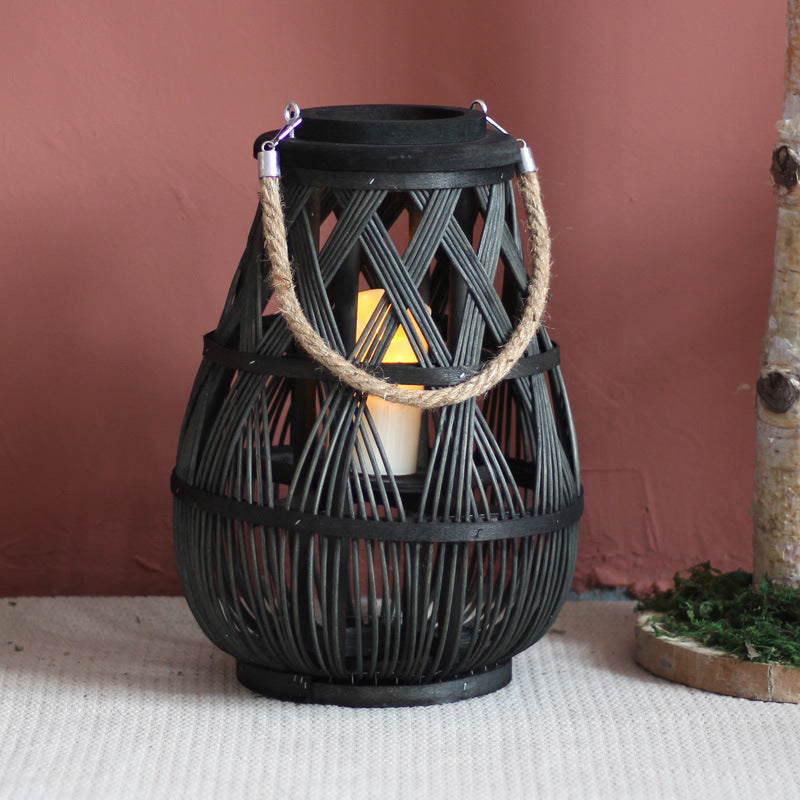 Handgefertigte Rattanlaterne Brehn