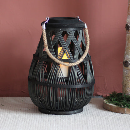 Handgefertigte Rattanlaterne Brehn