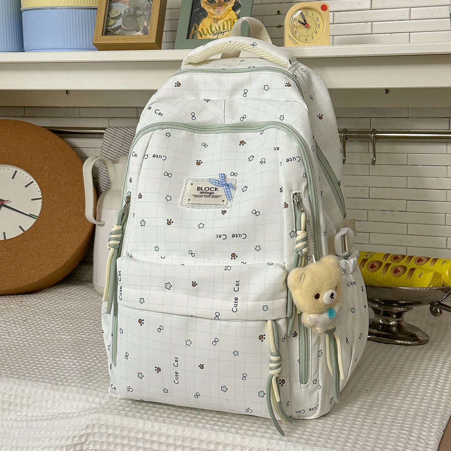 Süßer Tierdruck Schul Rucksack