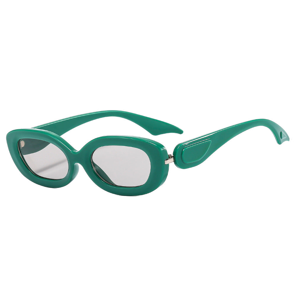 Damen modische Sonnenbrille mit stilvollem geschwungenem Rahmen Brehn