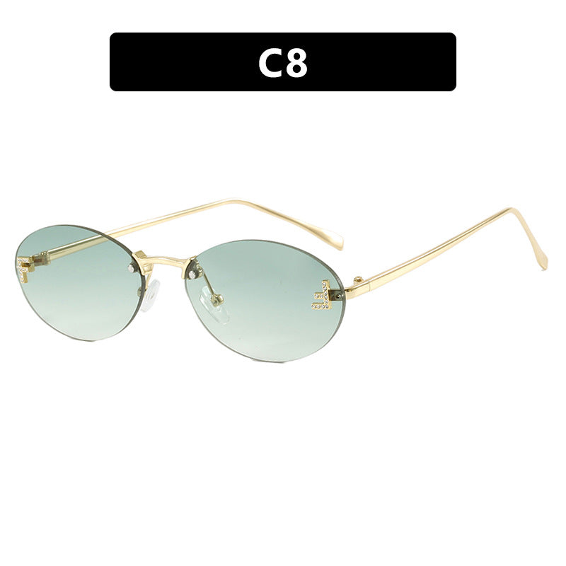 Damen modische Sonnenbrille mit eleganter, verspiegelter Gläserfront und filigranem Metallrahmen Brehn