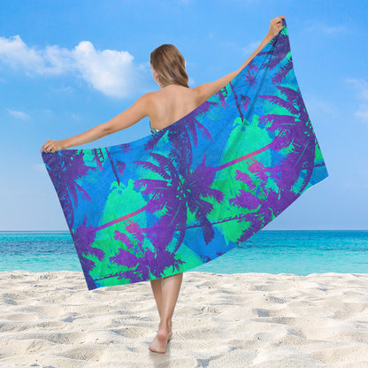 Damen Strandtuch mit lebhaftem Palmenmotiv Brehn