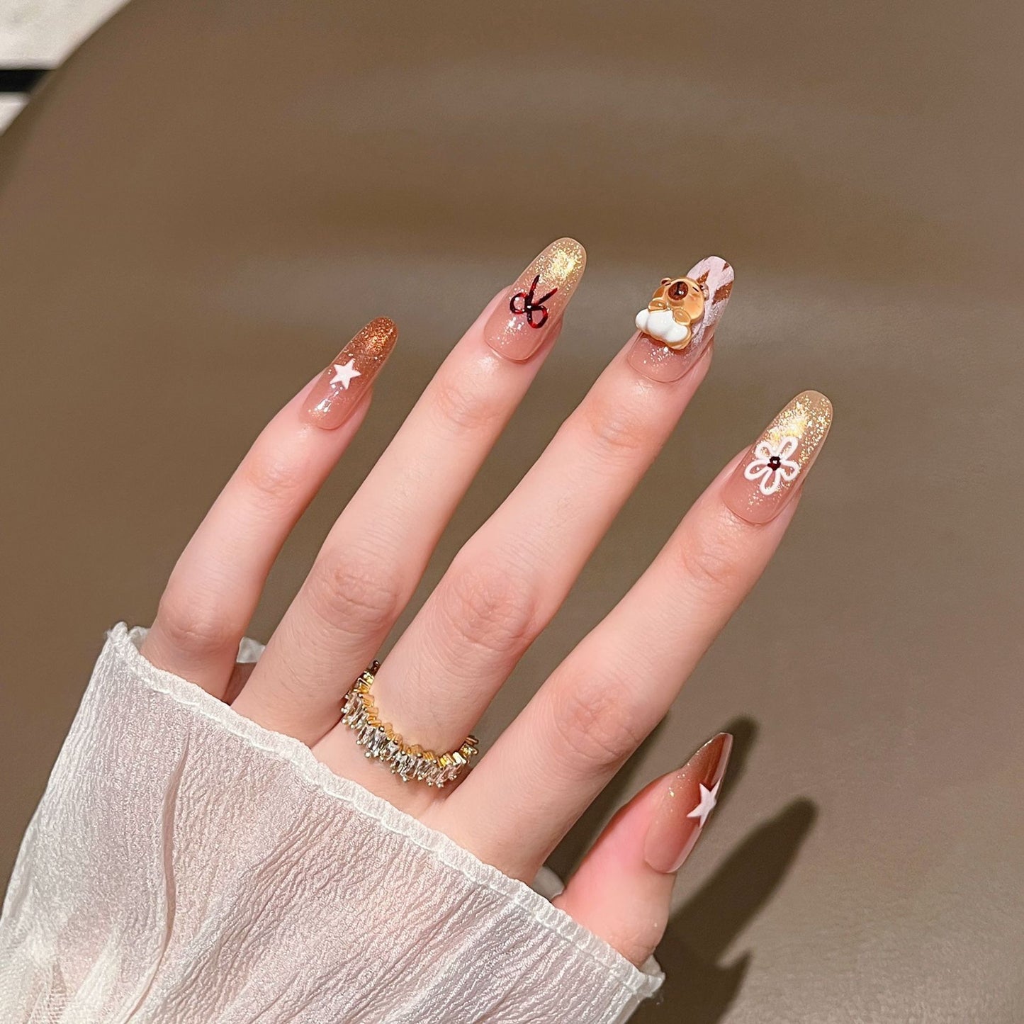 Premium ozean-inspirierte Press-On Nagelerweiterungen Brehn