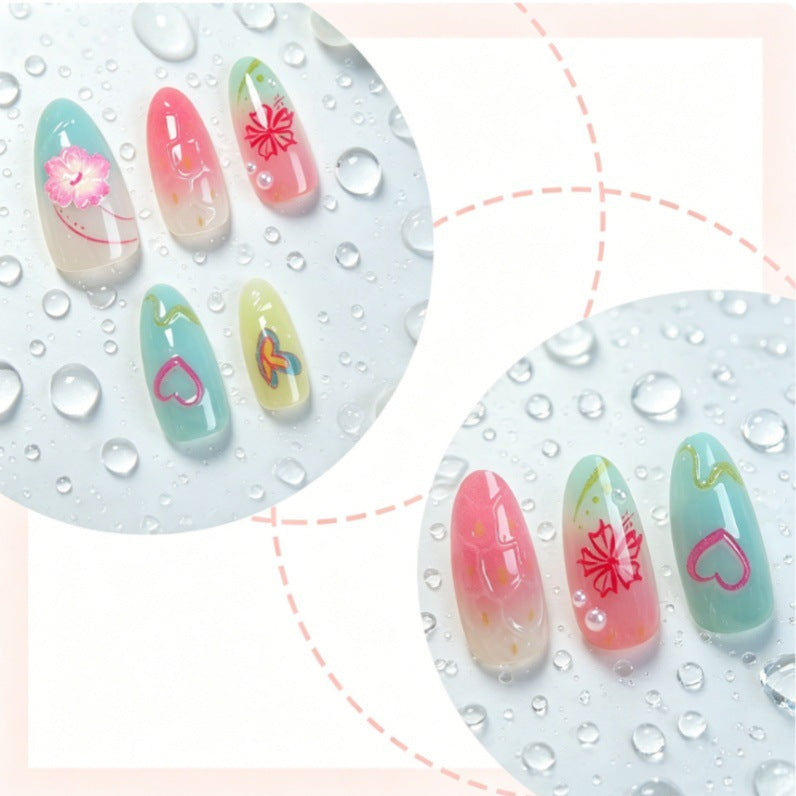 Künstlerisches von Ozean inspiriertes Press-On Nagel Set Brehn