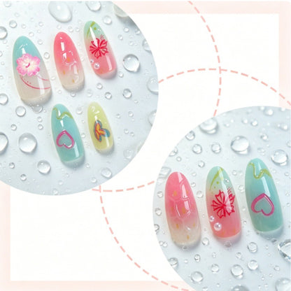 Künstlerisches von Ozean inspiriertes Press-On Nagel Set Brehn