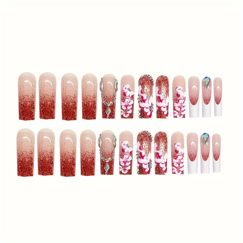 Designer Floral Acryl Nagelkunst Brehn