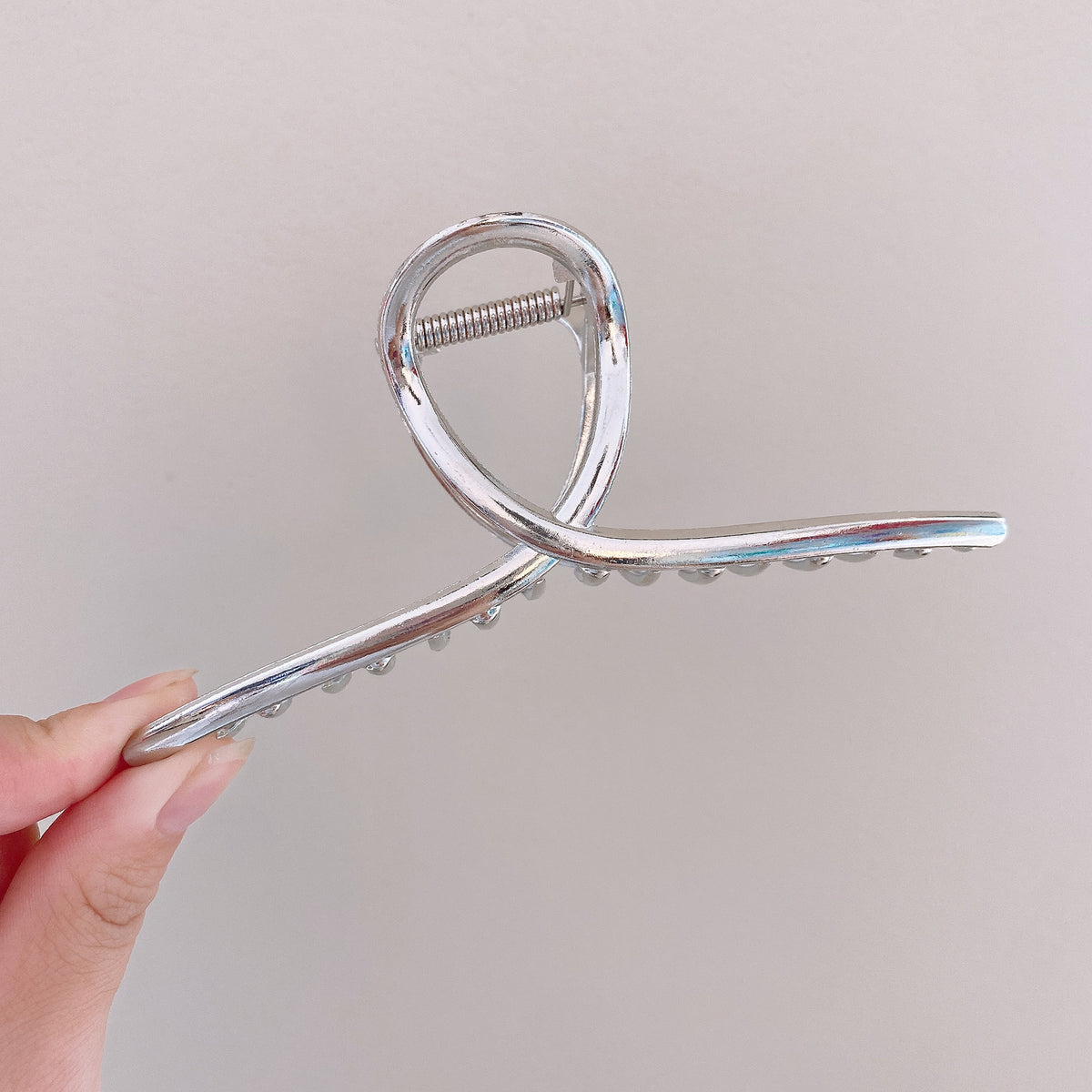 Eleganter Chrome-Haarclip Brehn