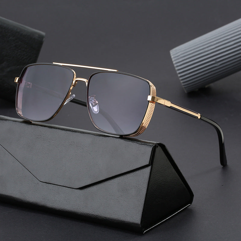 Damen modische quadratische Sonnenbrille mit luxuriösen Metallakzenten Brehn