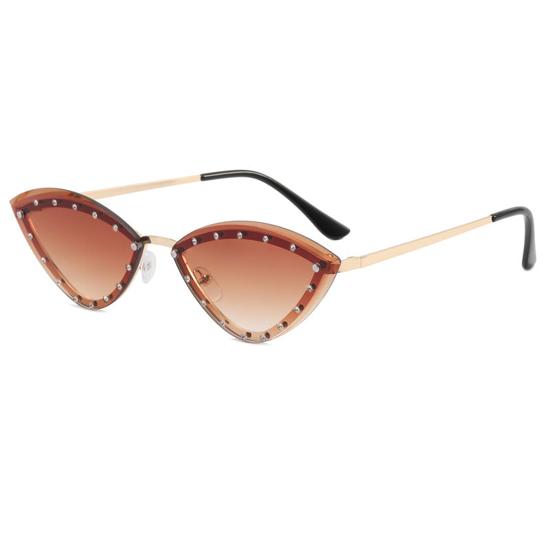 Damen Cat-Eye Sonnenbrille mit Glitzer-Details Brehn