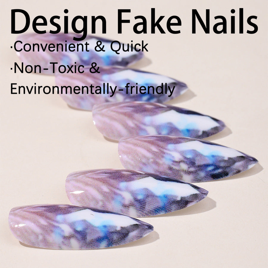 Stylisches Kunstnagelset mit glitzerndem Ombre-Effekt Brehn