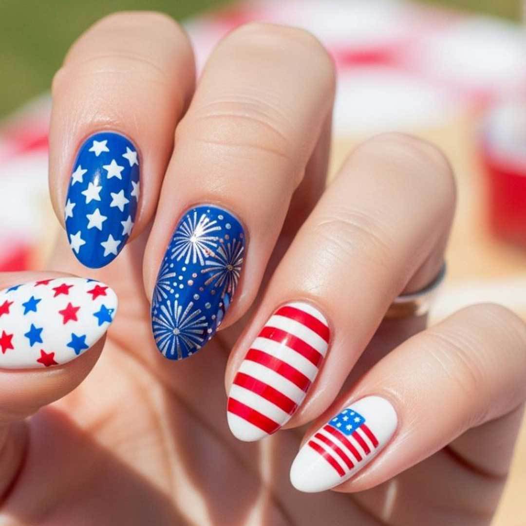 Patriotische Nagelkunst