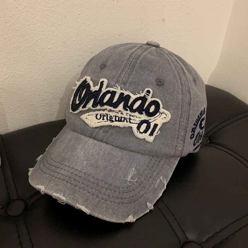 Damen Vintage Bestickte Abgenutzte Baseballmütze Brehn