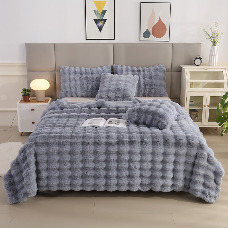 Luxuriöse Fuzzy Kunstfell-Decke