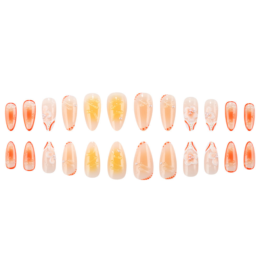 Floral Gel Press-On Nail Set Brehn