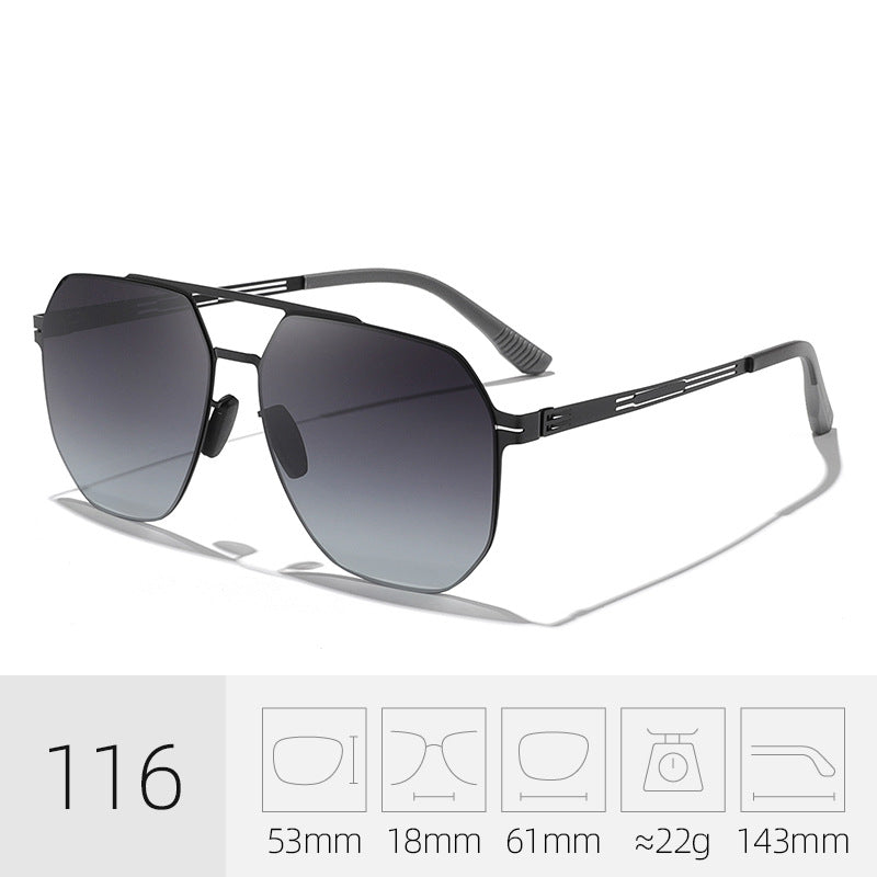 Premium Geometrischer Rahmen Sonnenbrille Brehn