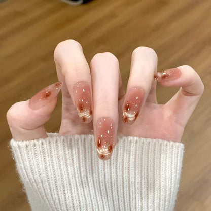 Elegante Ombre Glitzer Press-On Nägel Brehn