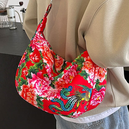 Blumendruck Hobo Tasche
