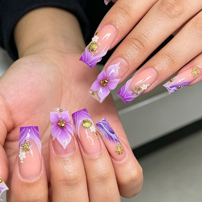 Dekorative Blumen Acryl Nagelkunst Tipps Brehn