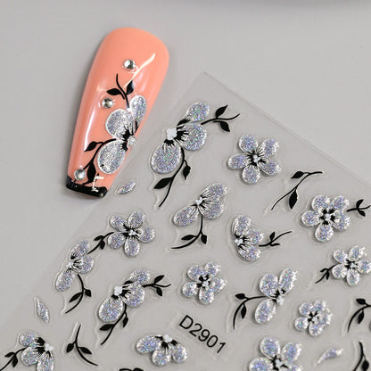 Blumen Nagelkunst Transfer Aufkleber