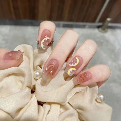 Trendy von Früchten inspirierte Nagelkunst-Set