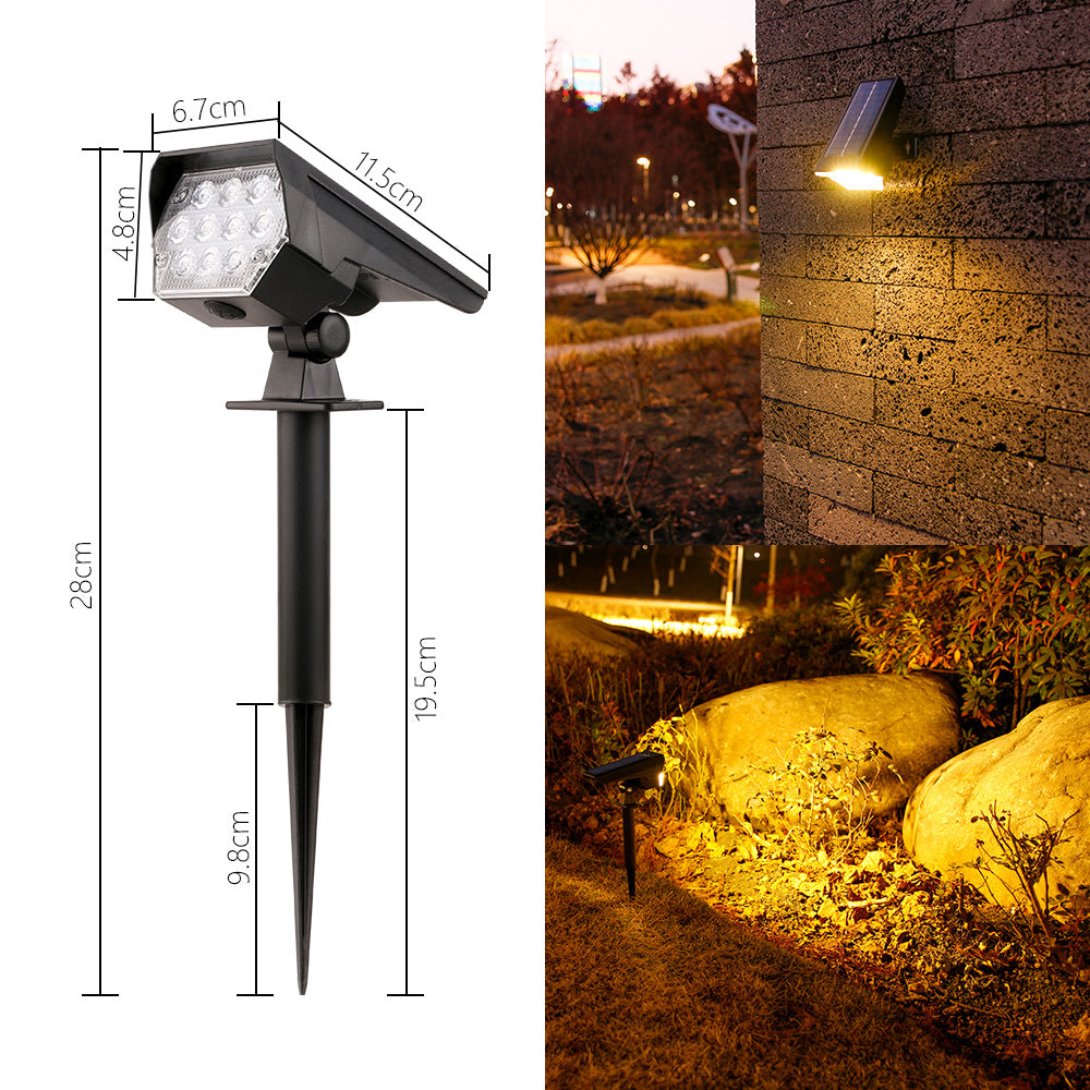Verstellbare Solar-LED-Landschaftsstrahler-Steckdose Brehn