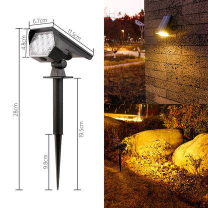 Verstellbare Solar-LED-Landschaftsstrahler-Steckdose Brehn