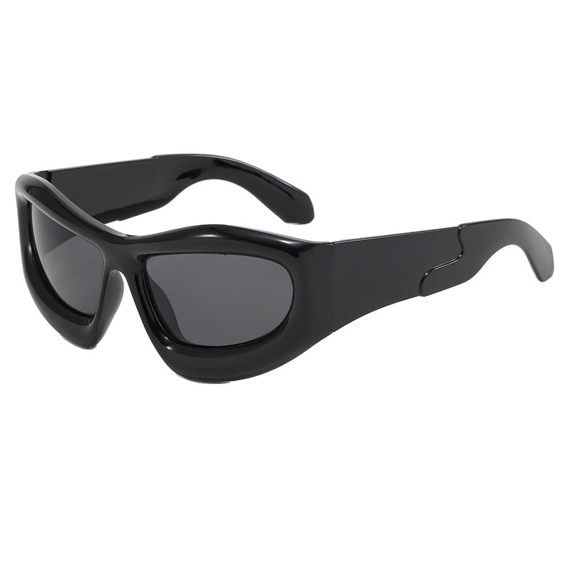 Damen Sportliche Sonnenbrille mit robustem, geometrischem Rahmendesign Brehn