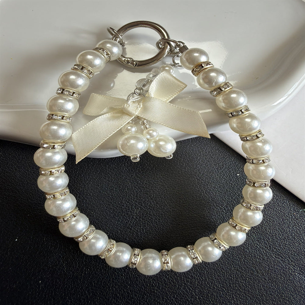 Elegante Perlen Charm Schlüsselanhänger Brehn