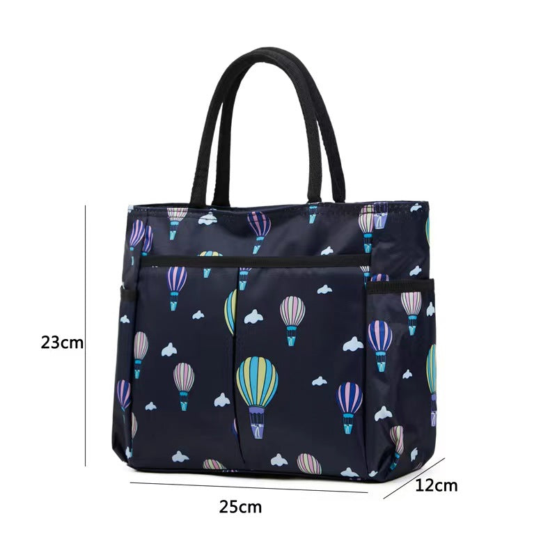 Multi-Pocket Candy Print Tote Bag Brehn