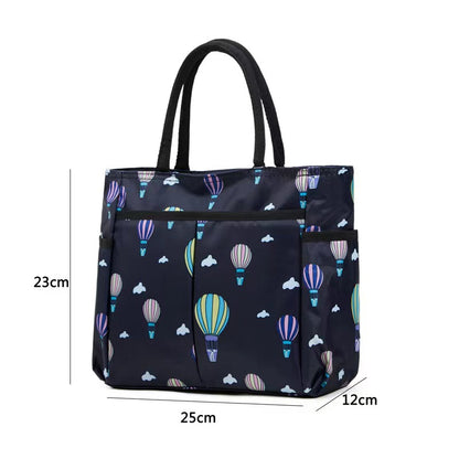 Multi-Pocket Candy Print Tote Bag Brehn