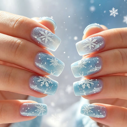Frosted Snowflake Gel Nail Art Set Brehn