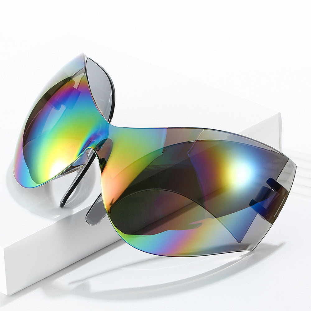 Oversized futuristische Schild Sonnenbrille Brehn