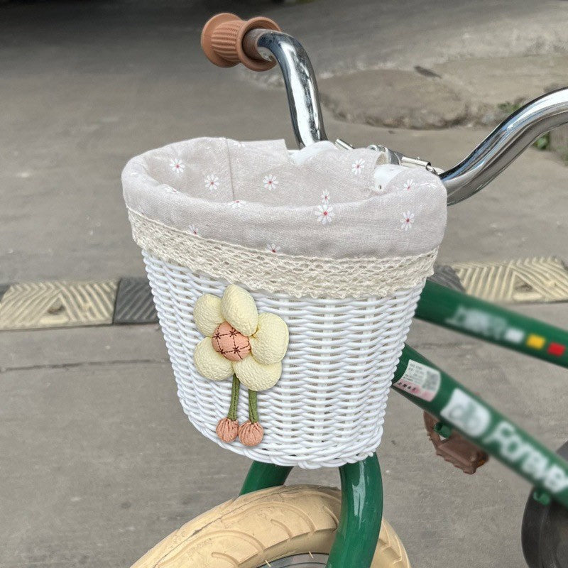 Blumenverzierte Fahrradkorb Brehn
