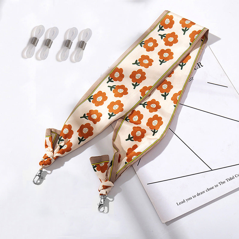 Modischer Stoffmaskenhalter mit Floralen Motiven Brehn