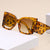 Damen modische Oversized-Sonnenbrille mit geometrischem Rahmen Brehn