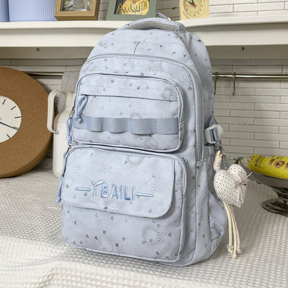Multi-Fach Fach Texturierten Schul Rucksack