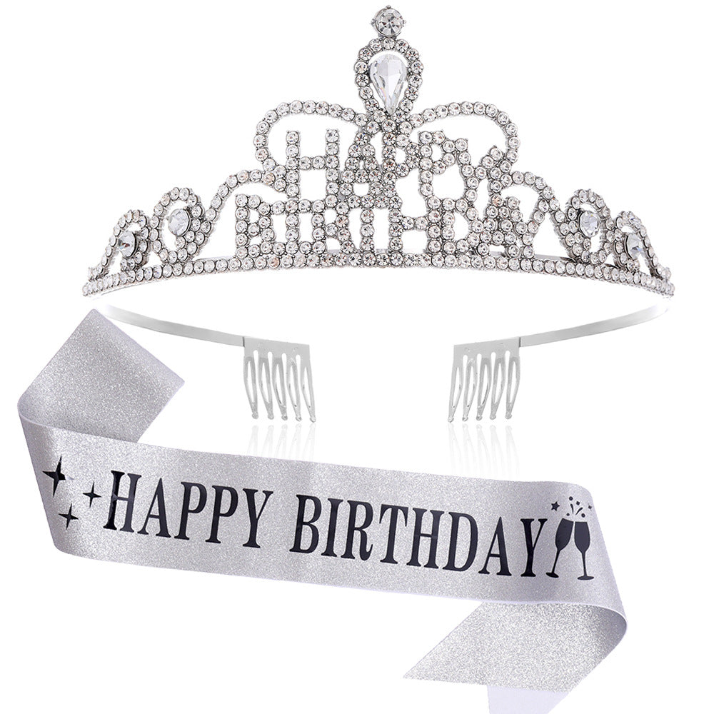 Damen Funkenkrone mit „Happy Birthday“ Schriftzug Brehn