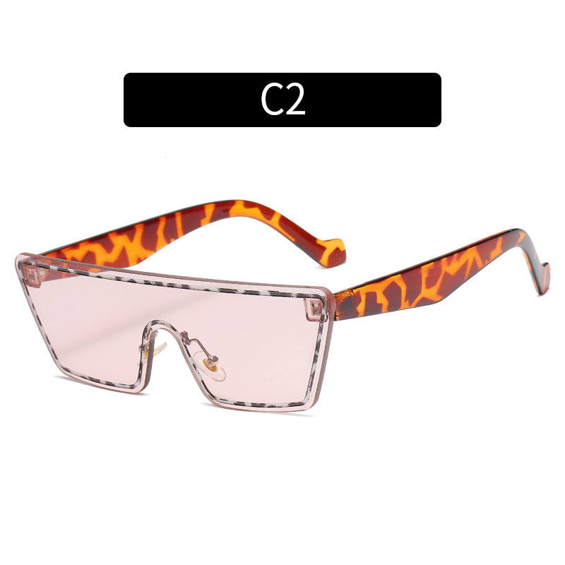 Übergroße geometrische Sonnenbrille trendiges Design