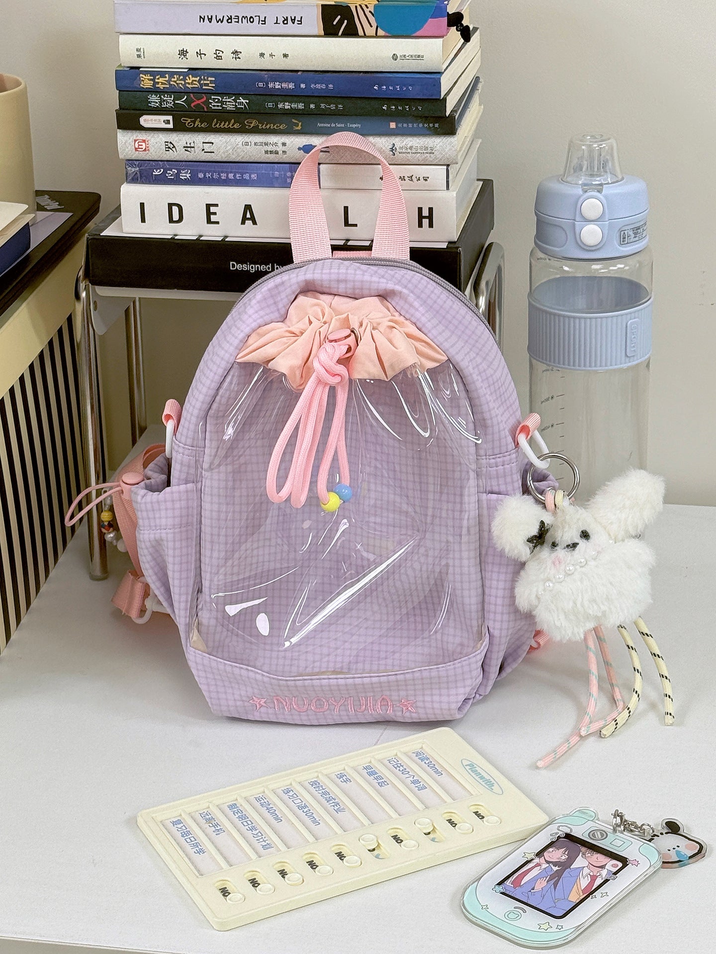 Niedlicher transparenter Mini-Schulrucksack