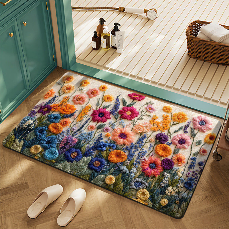 Florales Motiv Badteppich Brehn