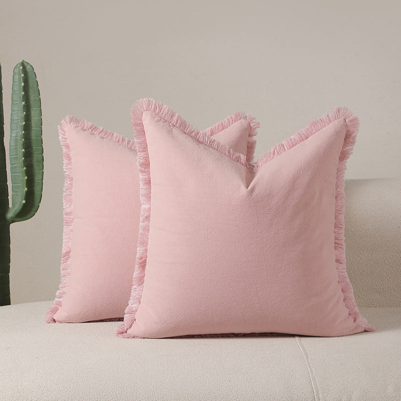 Fransende dekorative Wurfpillows