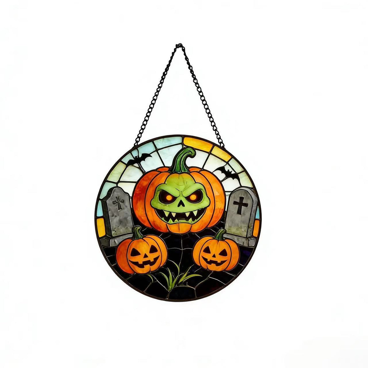 Dekorative Totenkopf Buntglas Wandkunst Brehn