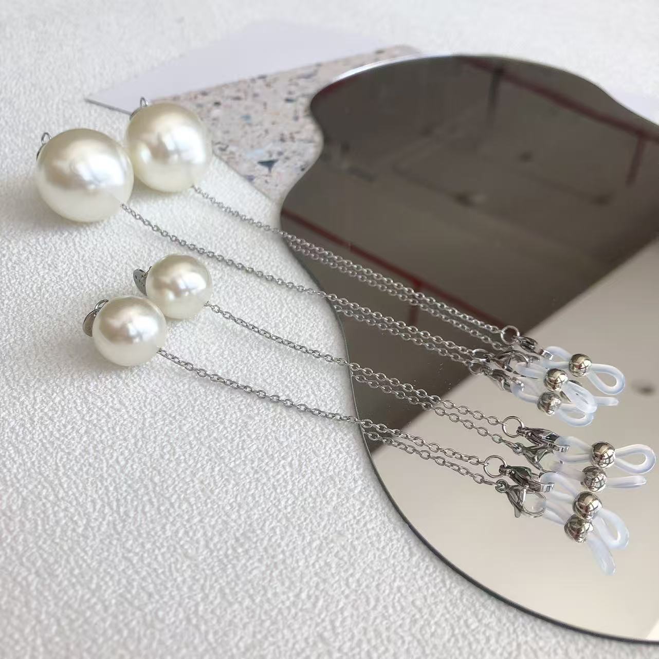 Elegante Perlen Tropfen Ohrringe Brehn